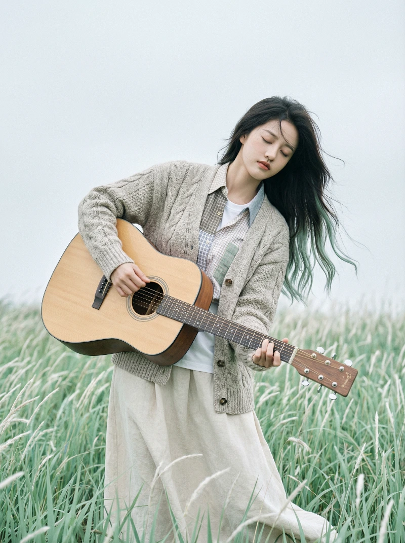 Nano Banana model generation of Ethereal Guitarist in Meadow