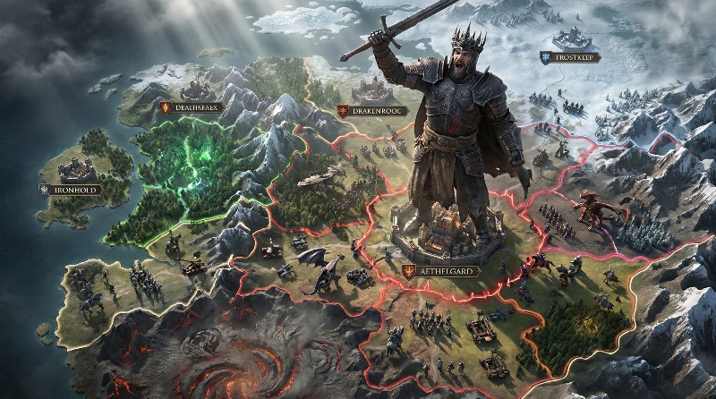 Epic Dark Fantasy War Map, created using a Nano Banana Prompt