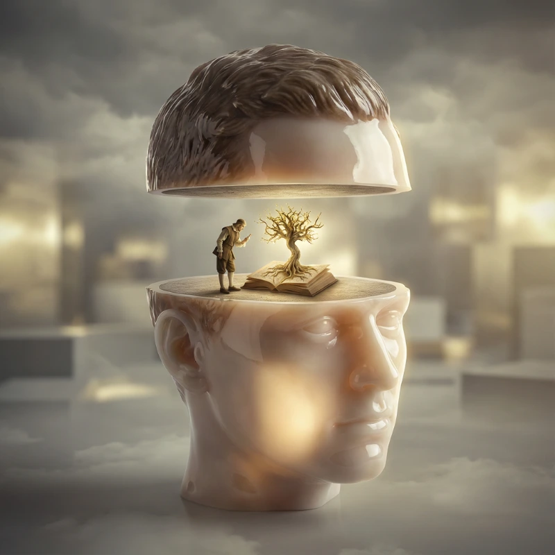 Nano Banana model generation of Surreal Levitating Head