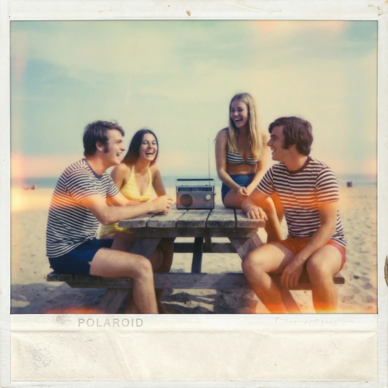 Nano Banana model generation of 70s Beach Polaroid