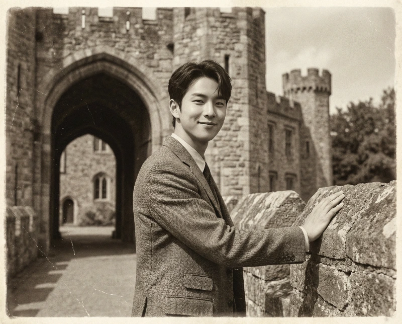 Nano Banana model generation of Historic Castle Portrait