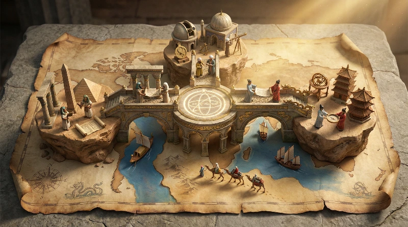 Nano Banana model generation of Ancient Invention Link