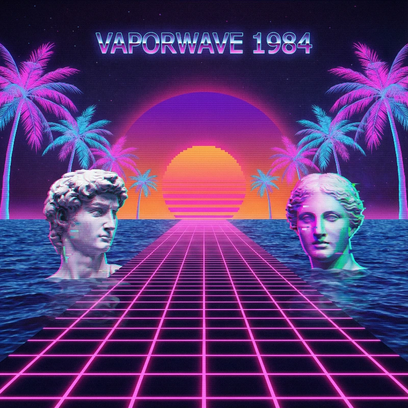 Vaporwave Pink Sunset