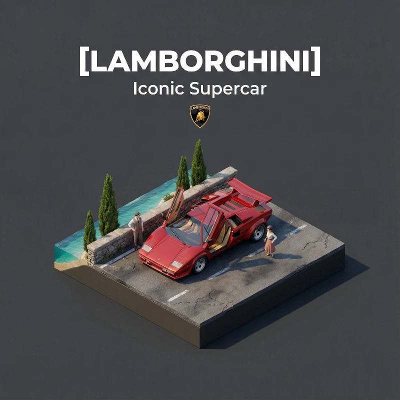 Lamborghini Isometric Premium Diorama