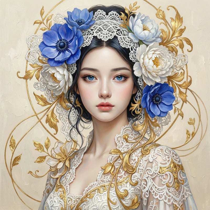 Nano Banana model generation of Ethereal Fantasy Portrait