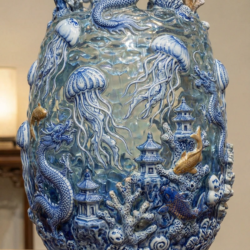 Ancient Porcelain Reef Sculpture