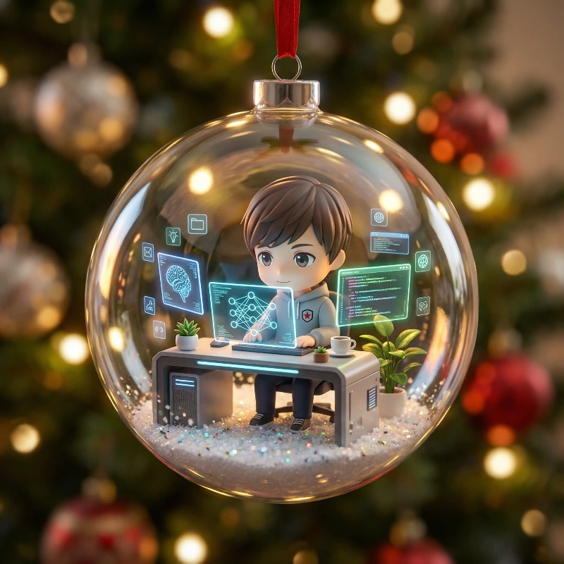 Xmas Chibi AI Bauble, created using a Nano Banana Prompt