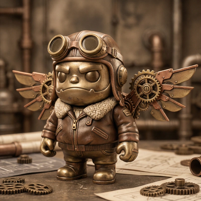 Steampunk Aviator with Gears