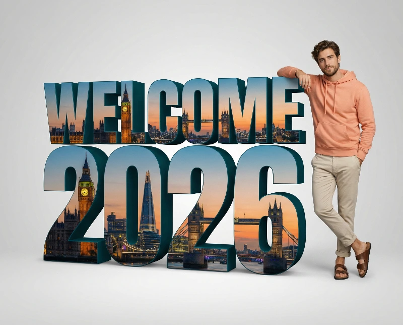 2026 London Welcome Portrait, created using a Nano Banana Prompt