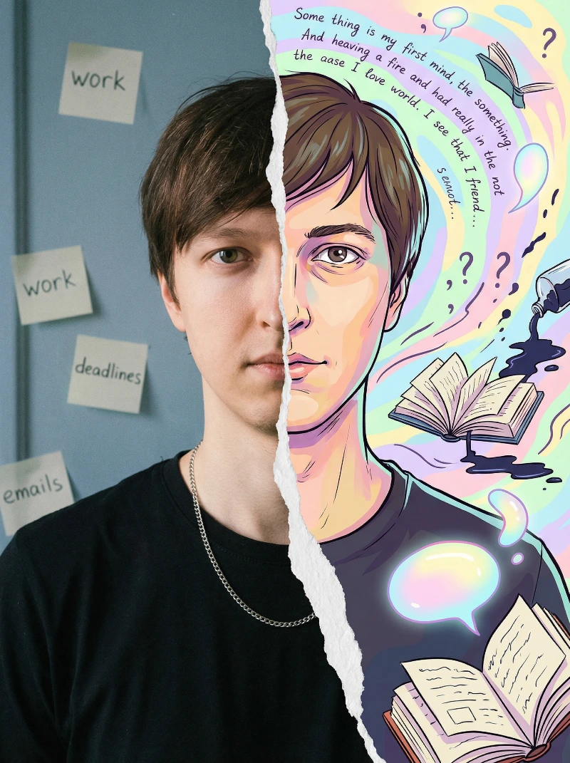 Nano Banana model generation of Dual Realms Portrait