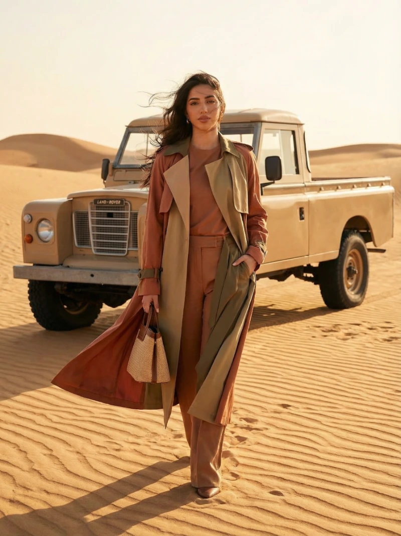 Golden Desert Fashion Sunset, created using a Nano Banana Prompt