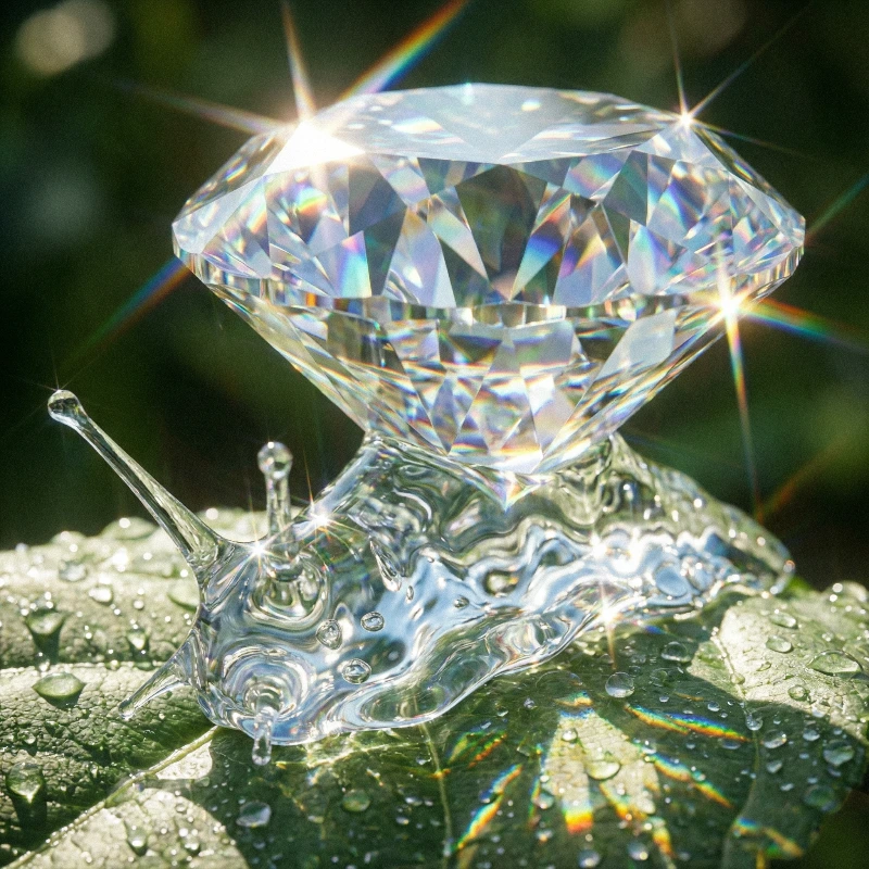 Nano Banana model generation of Iridescent Diamond Snail