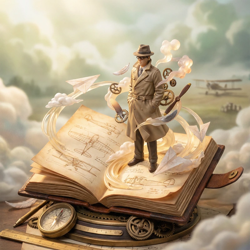 Wind Rises Commemorative Statue, created using a Nano Banana Prompt