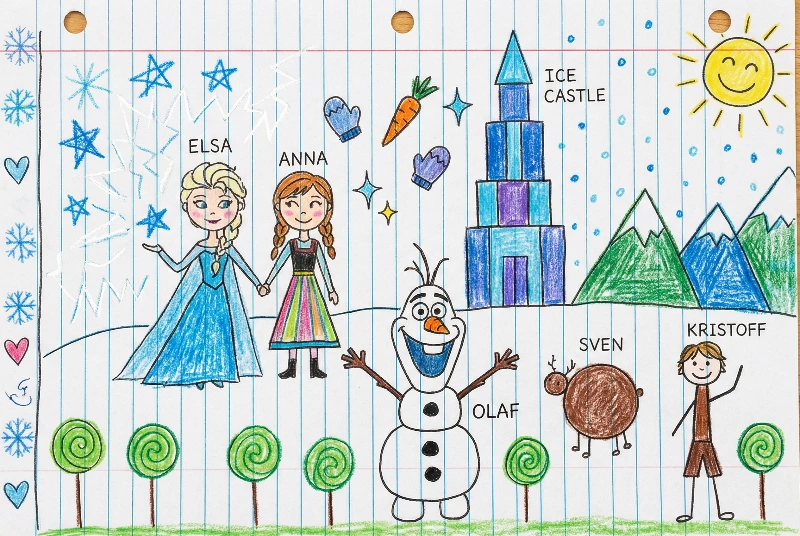 Kid's Frozen Kingdom, created using a Nano Banana Prompt