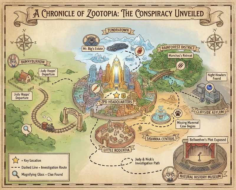 Zootopia Map Visual