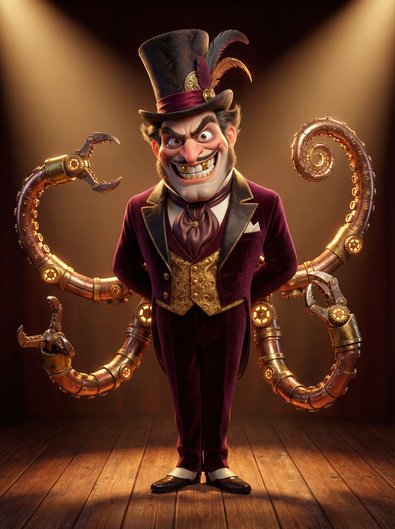 Flamboyant Pixar Tentacle Villain