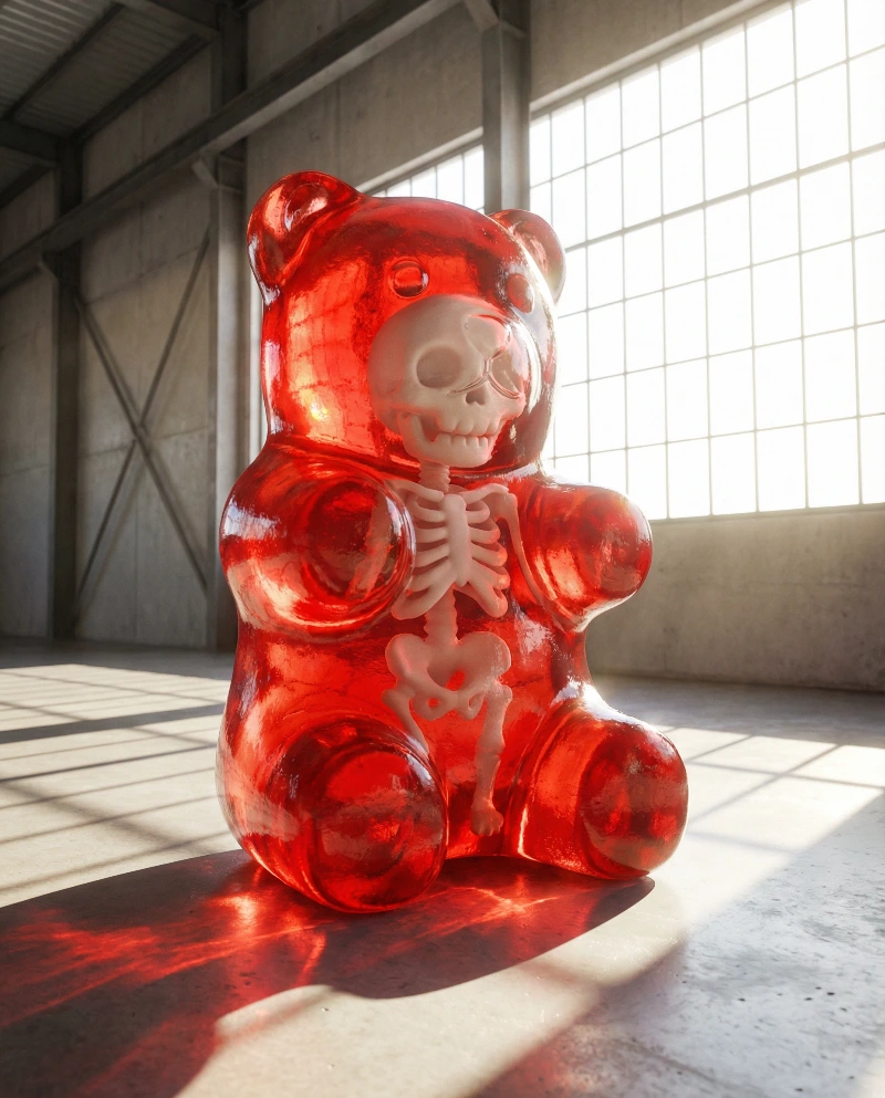 Giant Gummy Bear Skeleton