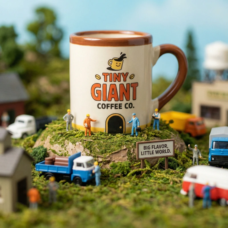 Giant Cup Tiny Whimsy, created using a Nano Banana Prompt