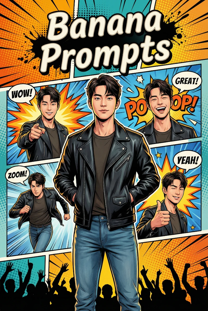 Nano Banana model generation of Heroic Comic Poster