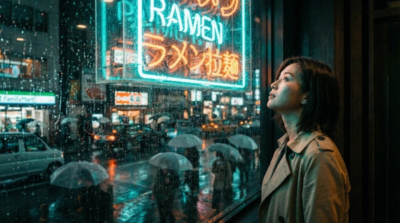 Tokyo Night Neon Reflections