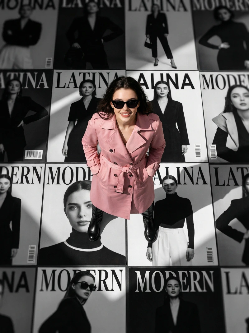 Nano Banana model generation of Cinematic Fashion Dramatic