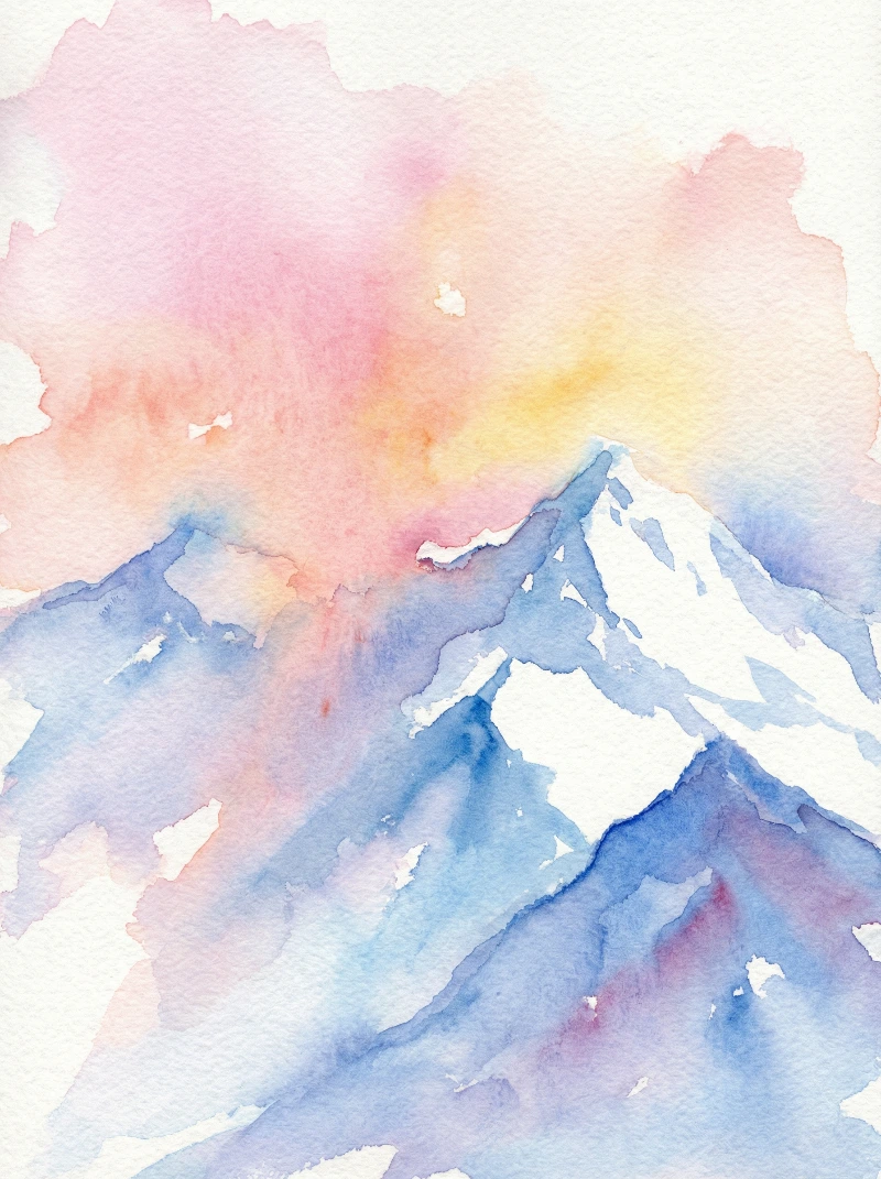 Sunrise Mountain Watercolor, created using a Nano Banana Prompt