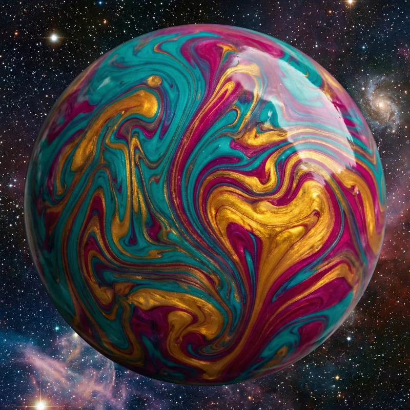 Starry Swirl Planet, created using a Nano Banana Prompt