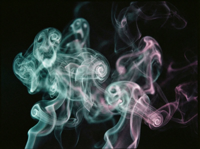 Nano Banana model generation of Teal Magenta Swirling Smoke