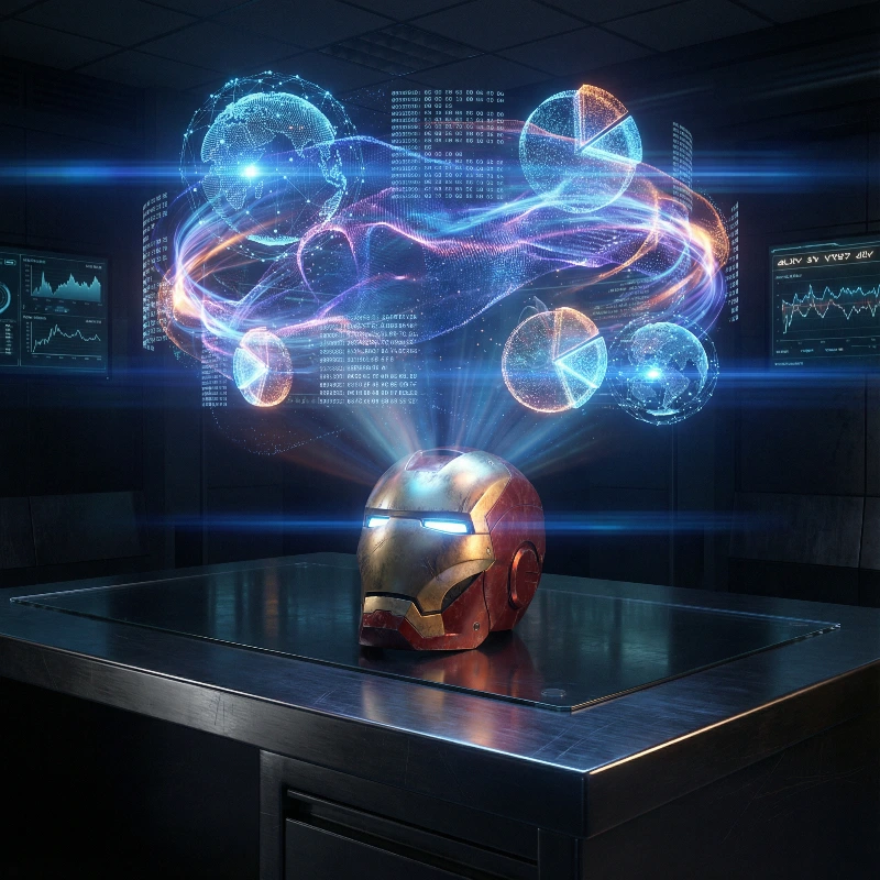 Nano Banana model generation of Mark 85 Hologram Sci-Fi