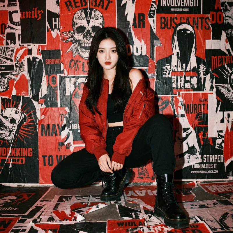 Rebel Chic Urban Portrait, created using a Nano Banana Prompt