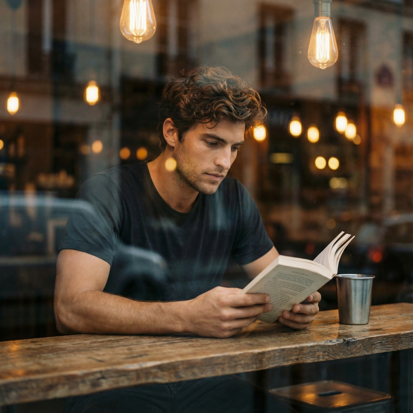 Cafe Reader's Contemplation