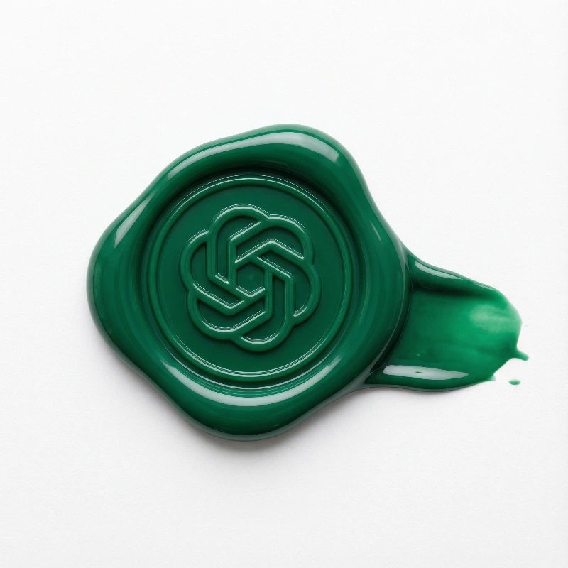 Nano Banana model generation of OpenAI Wax Seal Glow