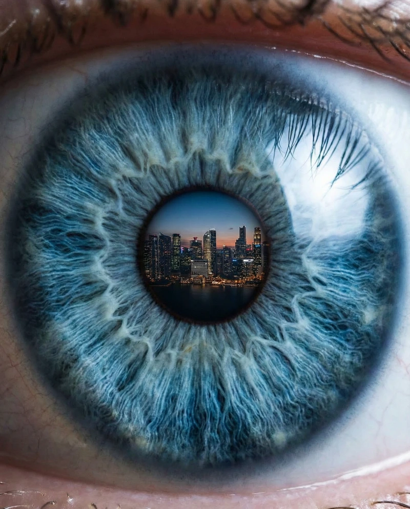 City Eye Macro, created using a Nano Banana Prompt