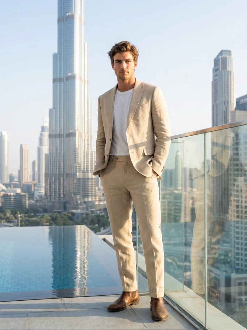 Dubai Futuristic Male Portrait, created using a Nano Banana Prompt