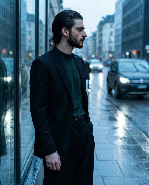 Nano Banana model generation of Stylish Man Cinematic Portrait