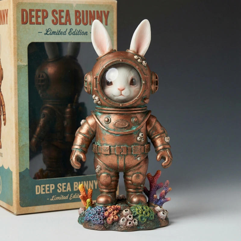 Vintage Bunny Diver, created using a Nano Banana Prompt