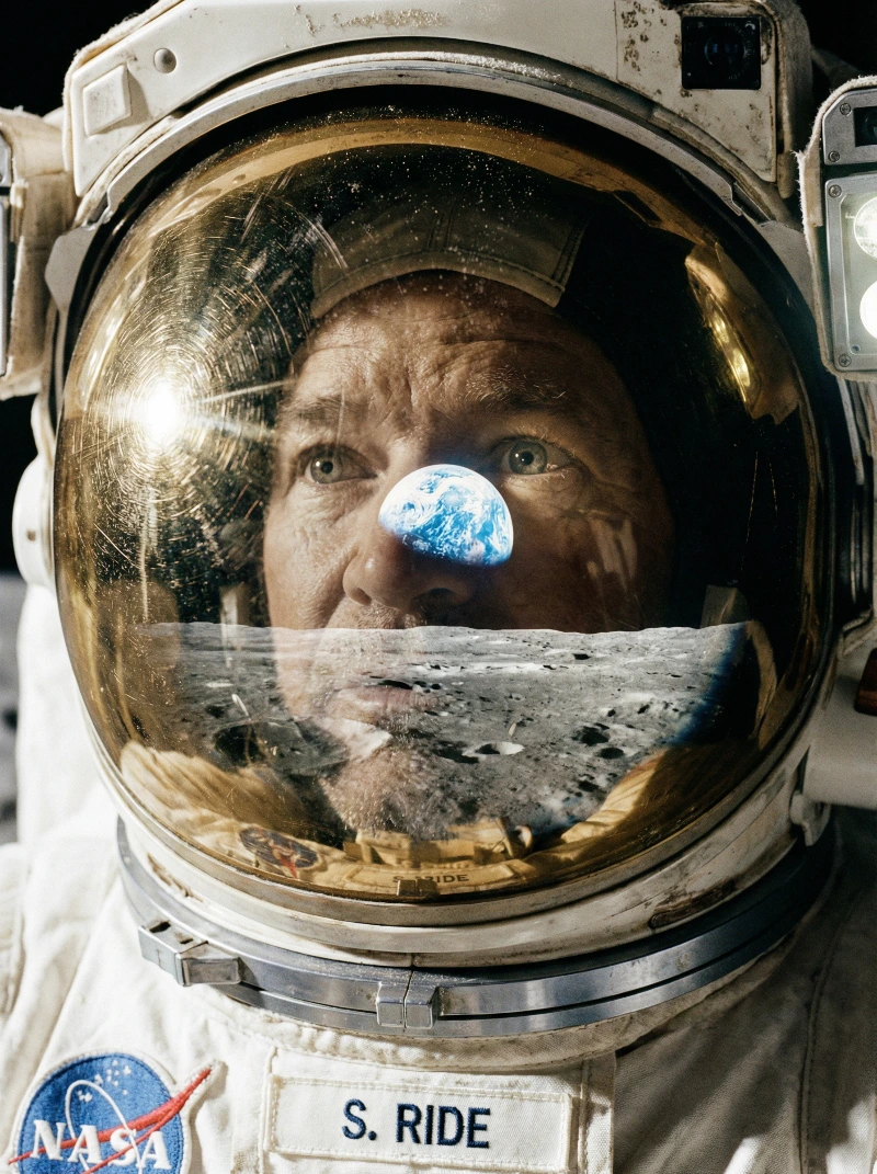 Astronaut Visor Earth Rise