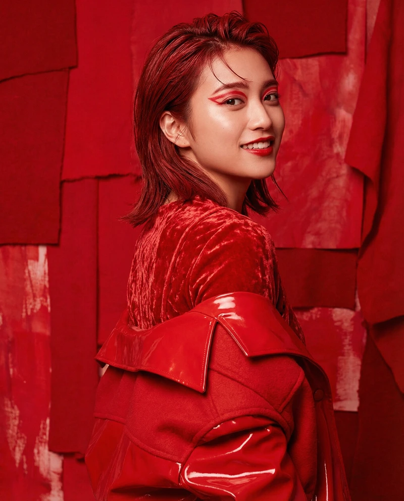 All-Red Avant-Garde Portrait