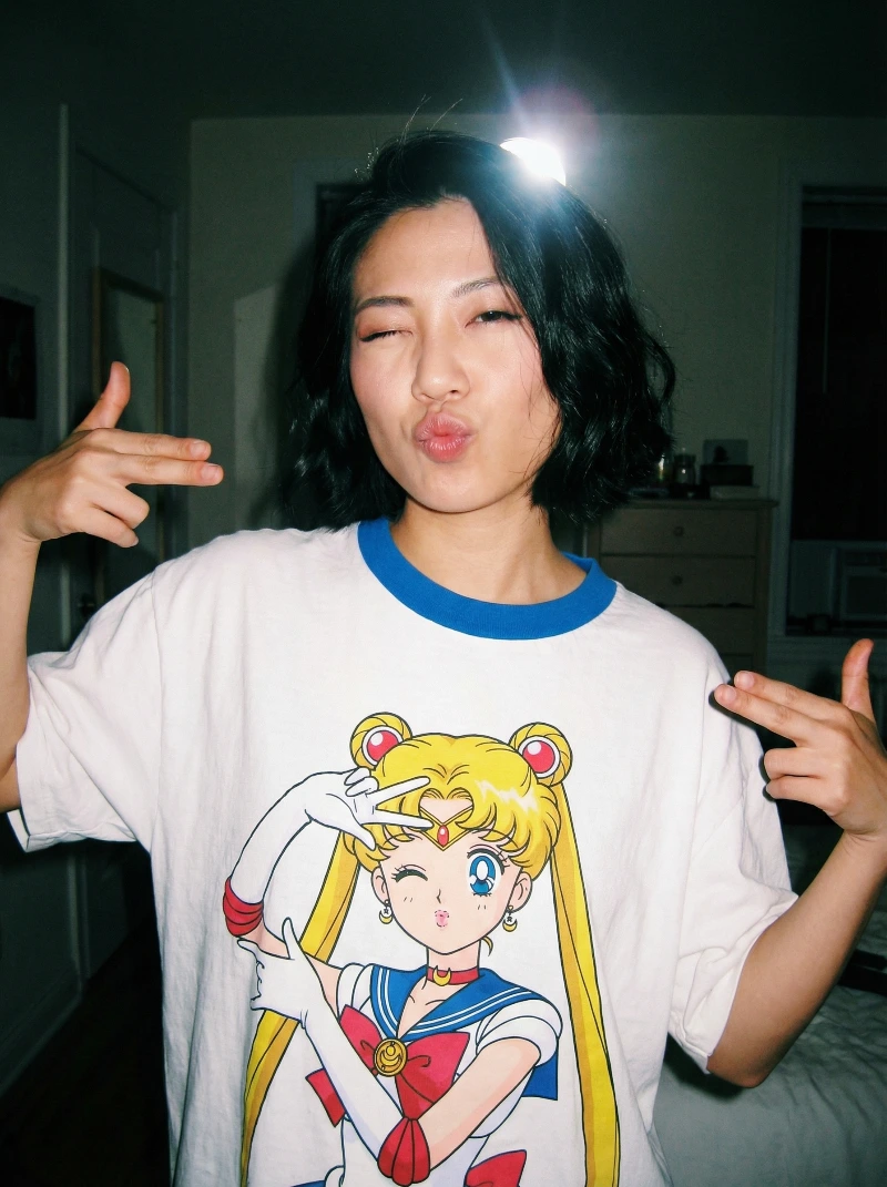 Nano Banana model generation of Nostalgic 90s Sailor Portrait