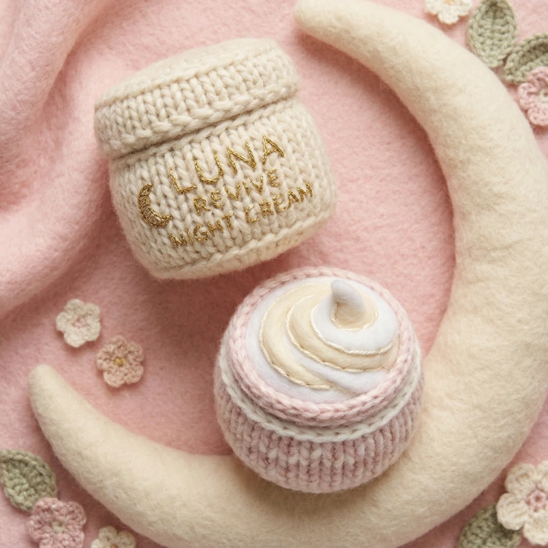 Yarn Miniature Still Life, created using a Nano Banana Prompt