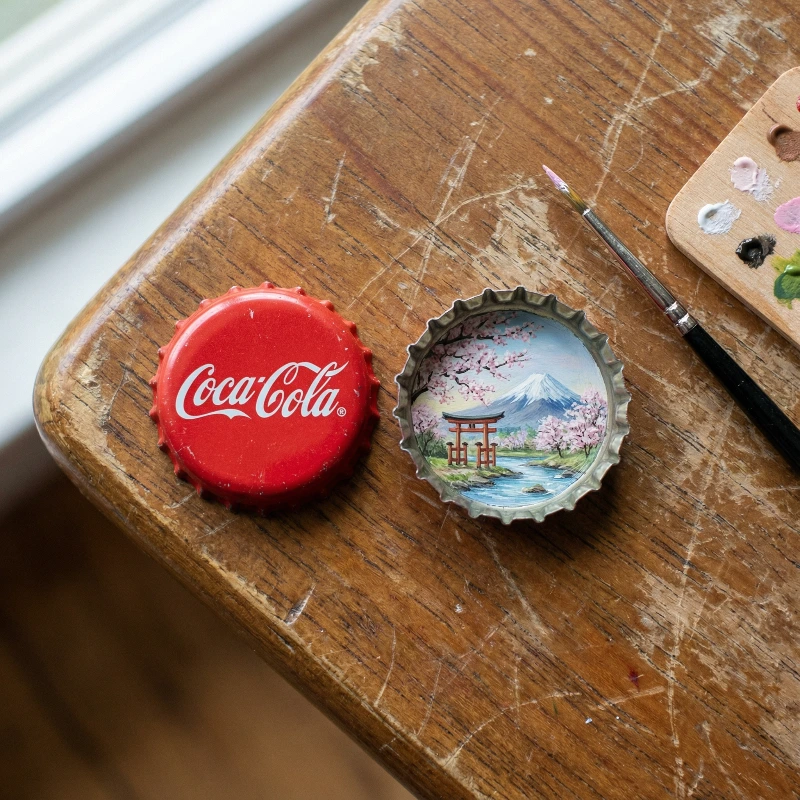 Nano Banana model generation of Tiny Japan Caps Art