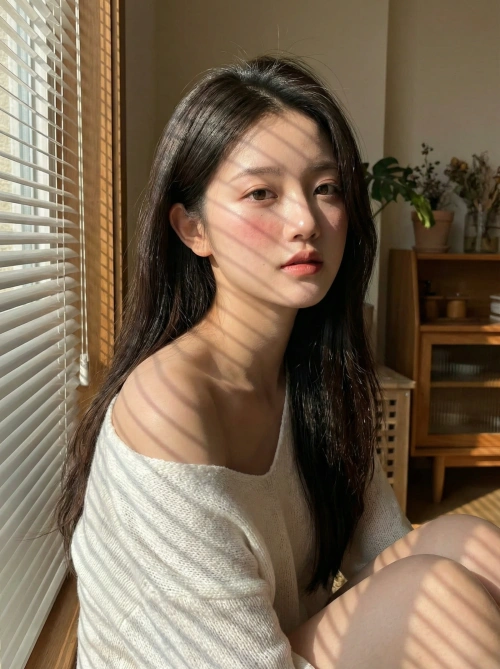 Quiet Indoor Portrait of Woman