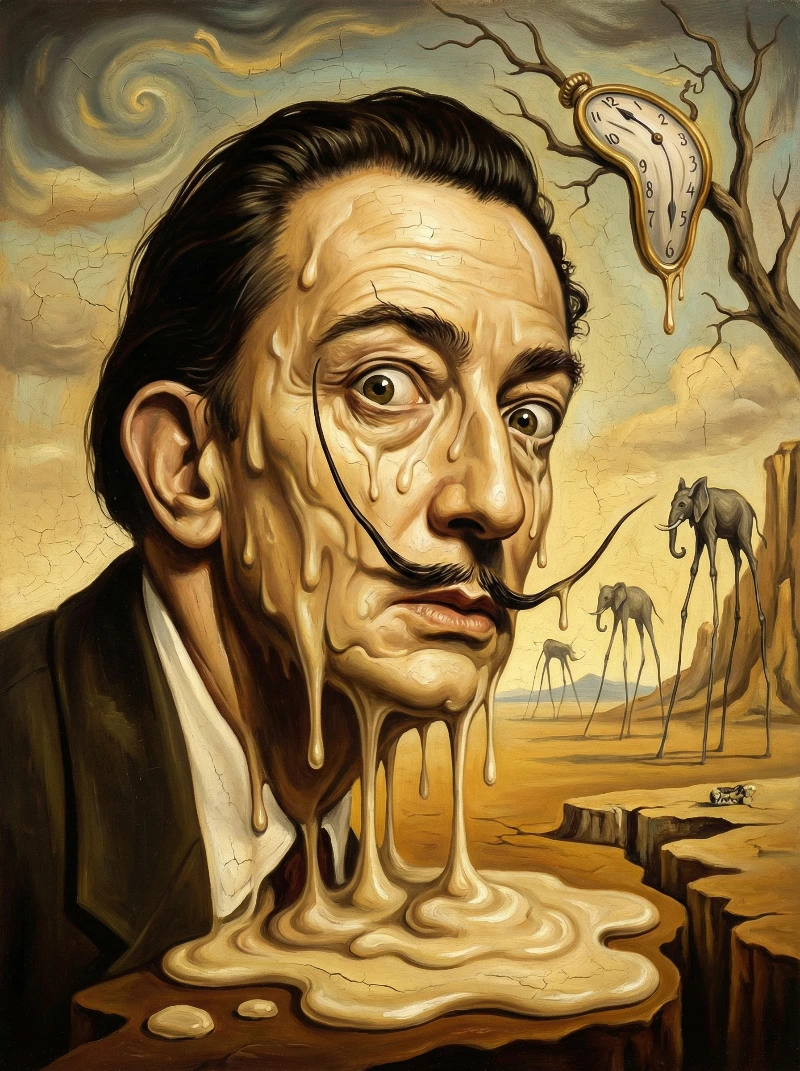 Dali's Melting Portrait