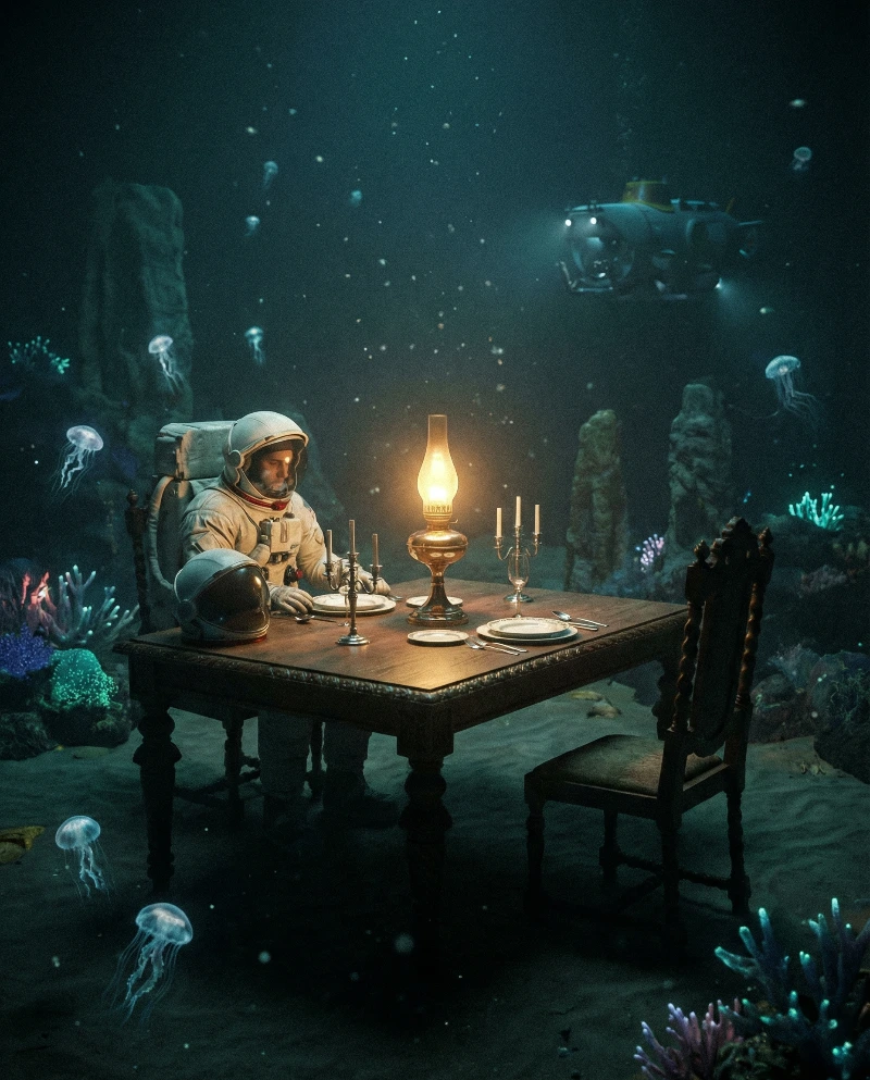 Deep Ocean Victorian Astronaut