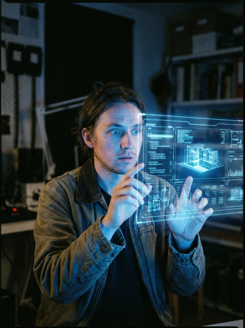 Nano Banana model generation of Holographic Face Interact