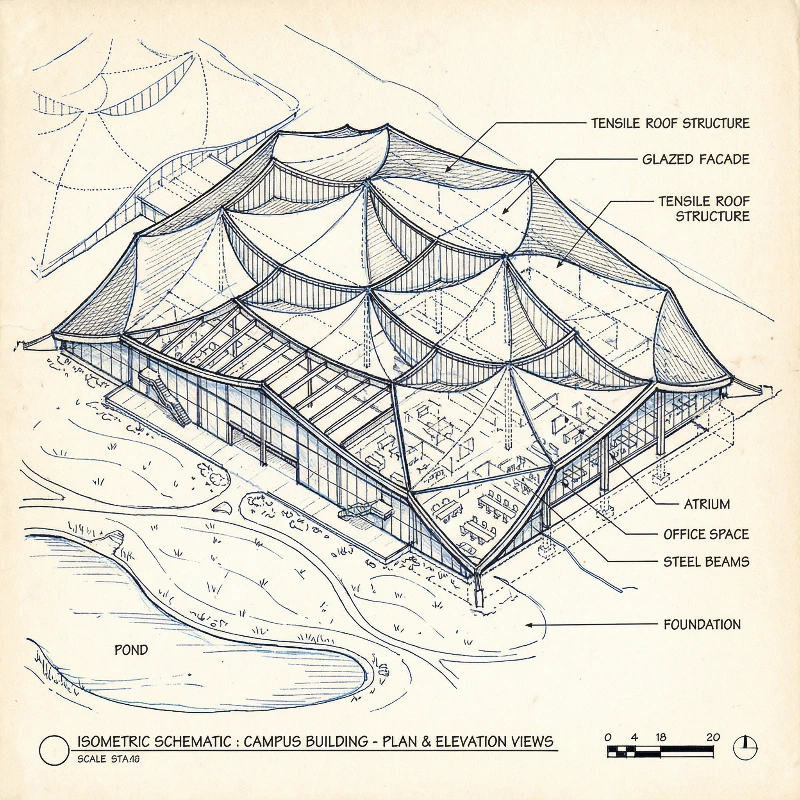 Isometric Building Sketch