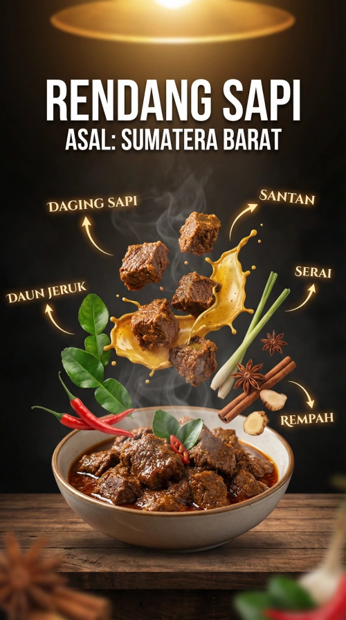 Nano Banana model generation of Ultra-Real Indonesian Food Infographic