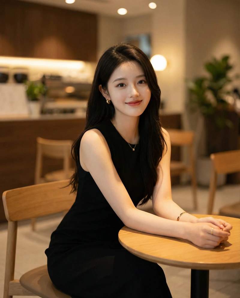 Elegant Cafe Portrait, created using a Nano Banana Prompt