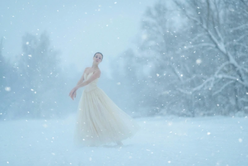 Snow Ballet Haze, created using a Nano Banana Prompt