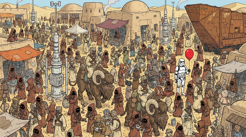 Tatooine Waldo Red Balloon